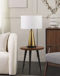 Candeeiro De Mesa Dourado Sandon