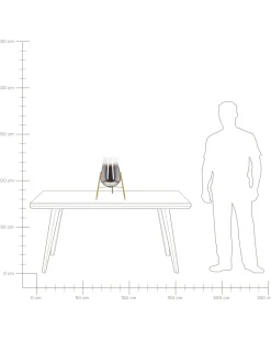Candeeiro De Mesa Dourado Mena
