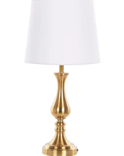 Candeeiro De Mesa Dourado E Branco Hodmo