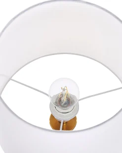 Candeeiro De Mesa Dourado E Branco Hodmo