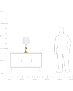 Candeeiro De Mesa Dourado E Branco Hodmo