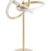Candeeiro De Mesa Dourado Led Akan