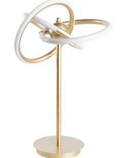 Candeeiro De Mesa Dourado Led Akan