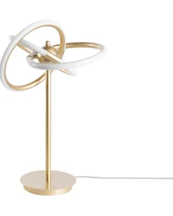 Candeeiro De Mesa Dourado Led Akan