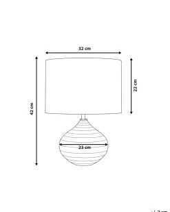 Candeeiro De Mesa Dourado 42 Cm Kuban