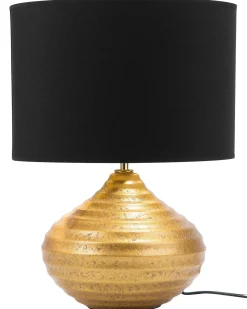 Candeeiro De Mesa Dourado 42 Cm Kuban