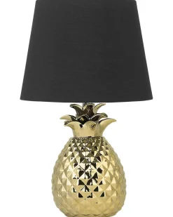 Candeeiro De Mesa Dourado 52 Cm Pineapple