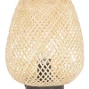 Candeeiro De Mesa Em Bambu Castanho Claro 30 Cm Bomu