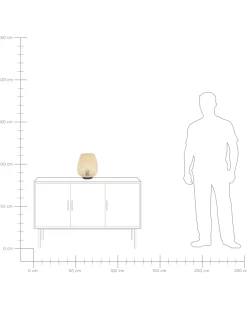 Candeeiro De Mesa Em Bambu Castanho Claro 30 Cm Bomu
