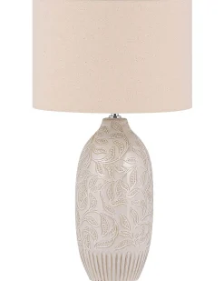 Candeeiro De Mesa Em Ceramica Creme 57 Cm Salza