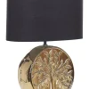 Candeeiro De Mesa Em Ceramica Dourado E Preto 48 Cm Kherlen