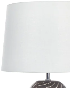 Candeeiro De Mesa Em Ceramica Preto E Creme 63 Cm Guapore