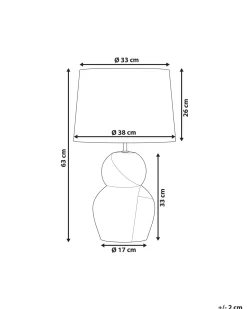 Candeeiro De Mesa Em Ceramica Preto E Creme 63 Cm Guapore