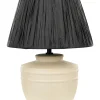 Candeeiro De Mesa Em Ceramica Creme 44 Cm Tigre