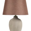 Candeeiro De Mesa Em Ceramica Castanha Fergus