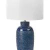 Candeeiro De Mesa Em Ceramica Azul Marinho Perlis