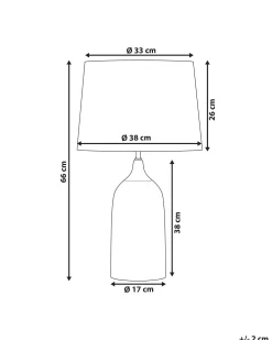 Candeeiro De Mesa Em Ceramica Azul E Creme 66 Cm Georgina