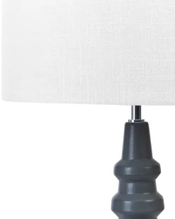 Candeeiro De Mesa Em Ceramica Preta Cerillos