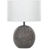 Candeeiro De Mesa Em Ceramica Preto E Branco 39 Cm Fonissa