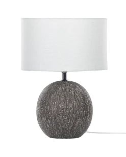 Candeeiro De Mesa Em Ceramica Preto E Branco 39 Cm Fonissa