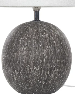 Candeeiro De Mesa Em Ceramica Preto E Branco 39 Cm Fonissa