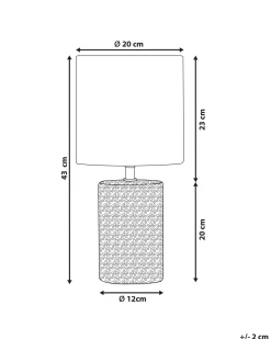 Candeeiro De Mesa Em Ceramica Cinzenta 43 Cm Ider