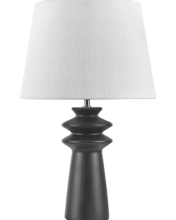 Candeeiro De Mesa Em Ceramica Preta Morant