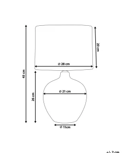 Candeeiro De Mesa Em Ceramica Preto E Branco 45 Cm Yunes