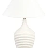 Candeeiro De Mesa Em Ceramica Creme Celeste