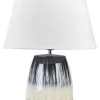 Candeeiro De Mesa Em Ceramica Cinzenta E Creme Cidra