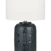 Candeeiro De Mesa Em Ceramica Azul Escura Mussel