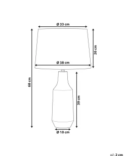 Candeeiro De Mesa Em Ceramica Preto Creme E Branco 68 Cm Shebelle