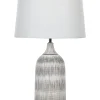 Candeeiro De Mesa Em Ceramica Cinzento Claro E Creme 66 Cm Georgina
