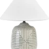 Candeeiro De Mesa Em Ceramica Cinzenta Canelles