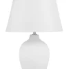 Candeeiro De Mesa Em Ceramica Branca Fergus