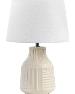 Candeeiro De Mesa Em Ceramica Creme Ozama