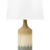 Candeeiro De Mesa Em Ceramica Creme E Cinzento Calvas