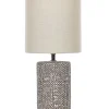 Candeeiro De Mesa Em Ceramica Castanha 43 Cm Ider