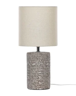 Candeeiro De Mesa Em Ceramica Castanha 43 Cm Ider