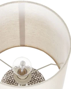 Candeeiro De Mesa Em Ceramica Castanha 43 Cm Ider