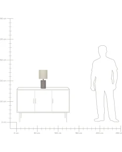 Candeeiro De Mesa Em Ceramica Castanha 43 Cm Ider