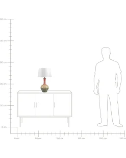 Candeeiro De Mesa Em Ceramica Multicolor Nizao