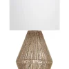 Candeeiro De Mesa Em Corda De Papel Cor Natural 52 Cm Malewa