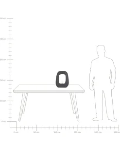 Candeeiro De Mesa Em Madeira Preta 42 Cm Ajay