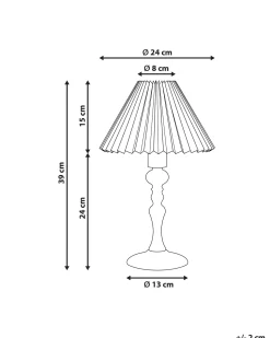 Candeeiro De Mesa Em Madeira Clara 39 Cm Cooks