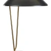 Candeeiro De Mesa Em Metal Preto E Dourado 58 Cm Danto