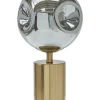 Candeeiro De Mesa Em Metal Cor De Bronze E Prateado Boyd