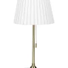Candeeiro De Mesa Em Metal Cor De Bronze E Branco 48 Cm Torysa