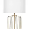 Candeeiro De Mesa Em Metal Dourado 58 Cm Thouet
