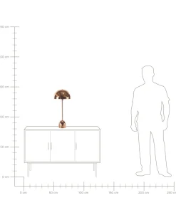 Candeeiro De Mesa Em Metal Cor De Cobre 64 Cm Macasia